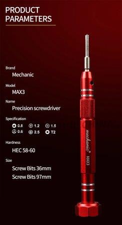 Replacement for MAX3 0.6 Y MAGNETIC SCREWDRIVER MECHANIC - Quality Phone Parts in Sri Lanka